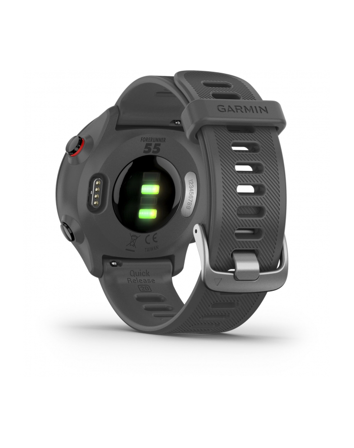 Garmin Forerunner 55 grafitowy Komunikacja: Bluetooth | Wyświetlacz: 1,04'' | Pulsometr | GPS | Wodoszczelność 5 ATM główny