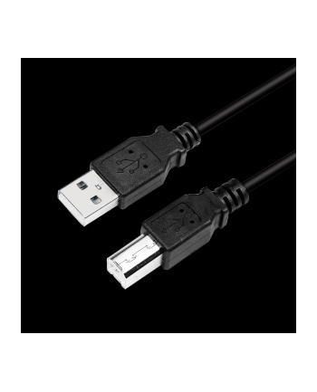 LogiLink USB-B 2.0m czarny kabel LogiLink USB 2.0 - USB-B 2m M/M czarny