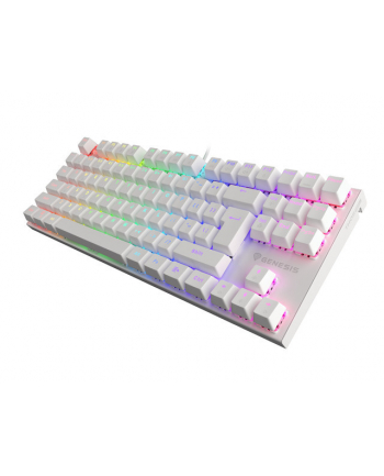 Genesis Thor 303 TKL RGB biała klawiatura mechaniczna | Qwerty | USB 2.0 | 11 klawiszy multimedialnych | podświetlenie RGB