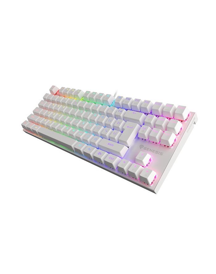 Genesis Thor 303 TKL RGB biała klawiatura mechaniczna | Qwerty | USB 2.0 | 11 klawiszy multimedialnych | podświetlenie RGB główny