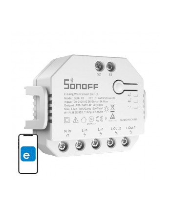 Sonoff Dual R3 Inteligentny przełącznik WiFi Sonoff Dual 2-kanałowy nr 1