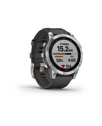 Garmin Fenix 7 srebrny z grafitowym paskiem