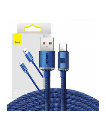 Baseus USB-A - USB-C Crystal Shine, 100W, 2m (niebieski) nr 2