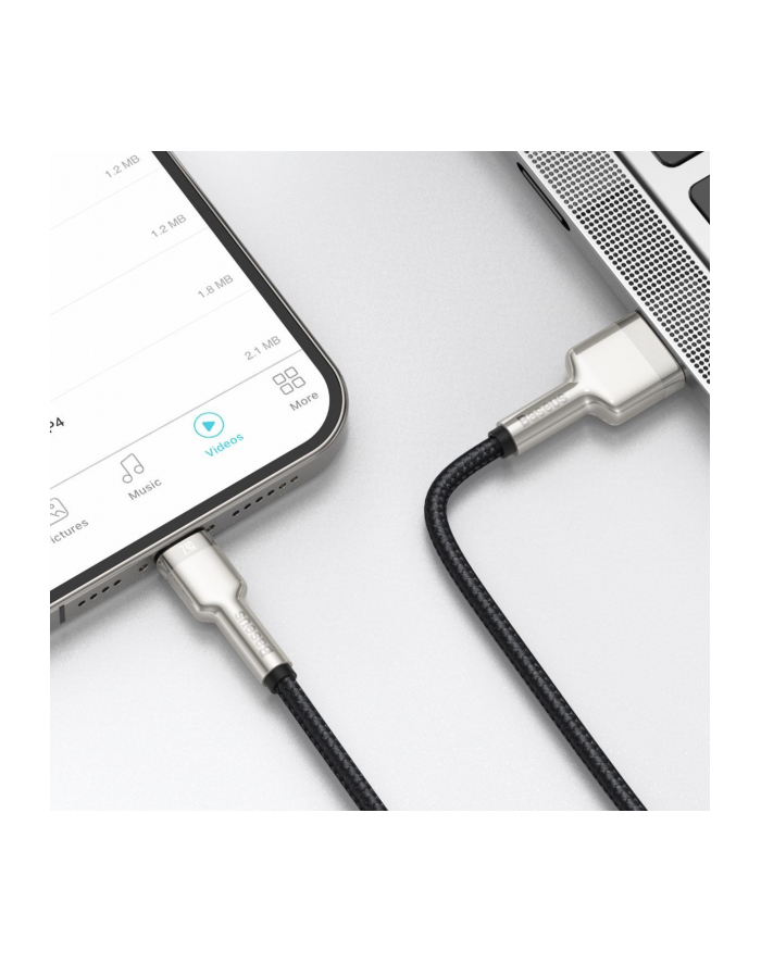 Kabel USB do Lightning Baseus Cafule, 2.4A, 1m (czarny) główny