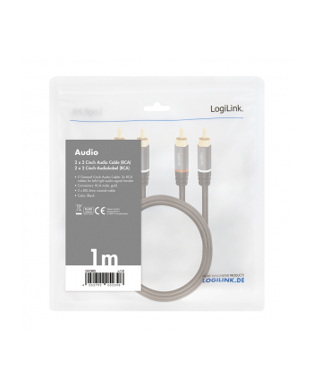 LogiLink RCA 1.0m kabel 2x RCA M na 2x RCA M LogiLink 1.0m nr 2