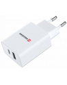 Swissten Travel 1x USB-C, 1x USB-A 30W Ładowarka sieciowa Swissten travel 30W 1x USB - C 1x USB-A - nr 1