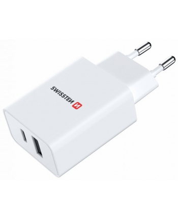 Swissten Travel 1x USB-C, 1x USB-A 30W Ładowarka sieciowa Swissten travel 30W 1x USB - C 1x USB-A