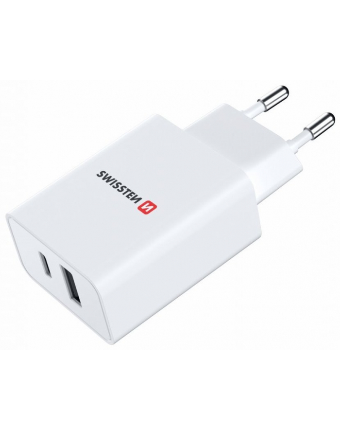 Swissten Travel 1x USB-C, 1x USB-A 30W Ładowarka sieciowa Swissten travel 30W 1x USB - C 1x USB-A główny