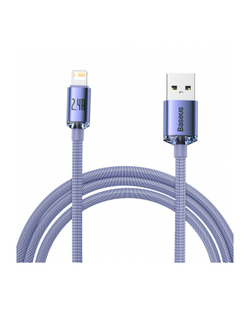 USB do Lightning Baseus Crystal Shine, 2.4A, 2m (fioletowy) nr 1