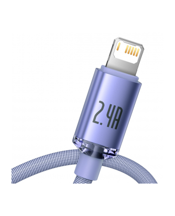 USB do Lightning Baseus Crystal Shine, 2.4A, 2m (fioletowy) nr 2