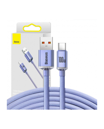 Baseus USB-A - USB-C Crystal Shine, 100W, 2m (fioletowy) nr 2