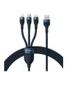 Baseus Flash Series USB 3w1, USB-C + micro USB + Lightning, 100W, 1.2m (niebieski) - nr 13
