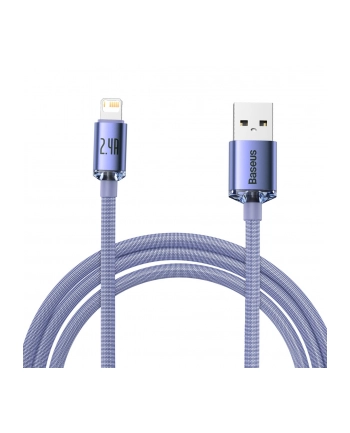 USB do Lightning Baseus Crystal Shine, 2.4A, 2m (fioletowy)