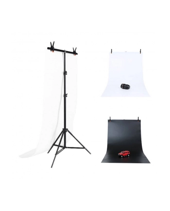 Puluz Zestaw/Statyw do mocowania tła fotograficznego 70x200cm + tła fotograficzne 2 szt DCA0976