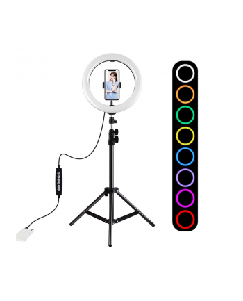 Puluz Statyw 1.1 m z oświetleniem RGBW LED 26cm vlog / stream / smartfon PKT3044 nr 1