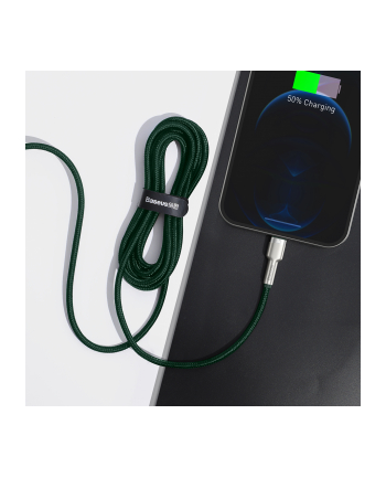 Baseus lightning - USB-C Cafule, PD, 20W, 2m (zielony) nr 1
