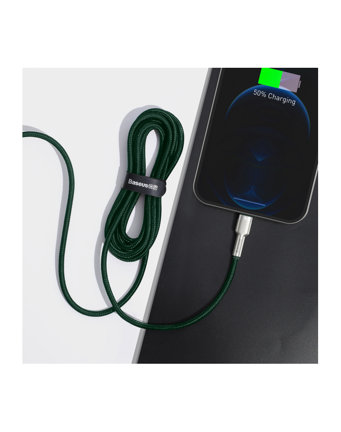 Baseus lightning - USB-C Cafule, PD, 20W, 2m (zielony) główny