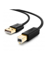 UGREEN US135 Kabel USB 2.0 A-B do drukarki, pozłacany, 1.5m (czarny) - nr 1