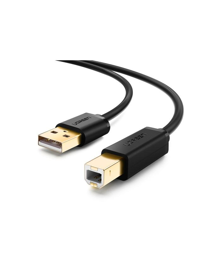 UGREEN US135 Kabel USB 2.0 A-B do drukarki, pozłacany, 1.5m (czarny) główny
