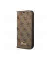 Guess 4G Metal Camera Outline Booktype Case - Etui iPhone 14 Pro Max (brązowy) - nr 1