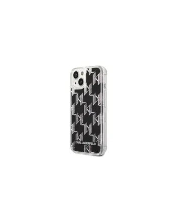 Karl Lagerfeld Monogram Liquid Glitter - Etui iPhone 14 Plus (czarny)