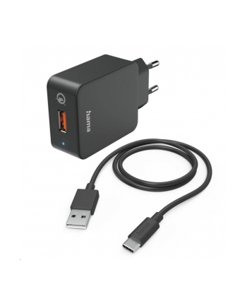 Hama Ładowarka sieciowa 19.5 W HAMA | ładowarka| Qualcomm® | 19.5 W | KABEL USB-C 1,5M | czarna