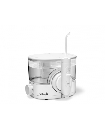 Waterpik WF-11 ION biały Zasilanie: akumulatorowe | Akcesoria: 6 końcówek | Zbiornik wody w uchwycie: nie nr 1