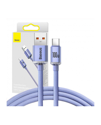 Kabel USB do USB-C Baseus Crystal Shine, 100W, 1.2m (fioletowy) nr 2