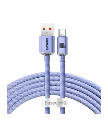 Kabel USB do USB-C Baseus Crystal Shine, 100W, 1.2m (fioletowy) nr 1
