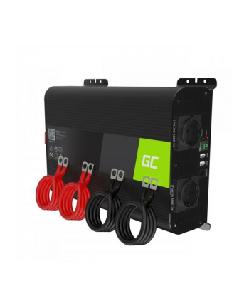 Green Cell PRO 12V na 230V 2000W/4000W Czysta sinusoida ładowarka samochodowa
