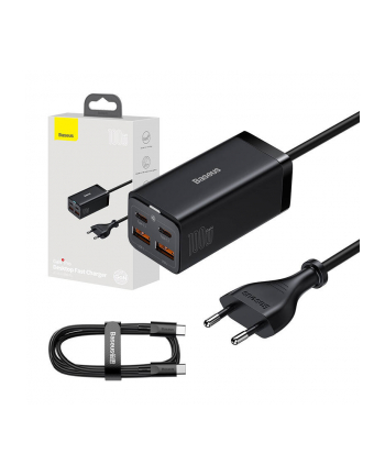Baseus GaN3 Pro 2xUSB-C + 2xUSB, 100W (czarna) ładowarka sieciowa nr 2
