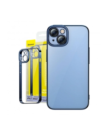 Baseus zestaw ochronny Glitter do iPhone 14 Plus (niebieski)