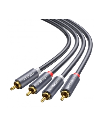 Ugreen AV104 2x RCA (Cinch) do 2x RCA (Cinch) 1m czarny
