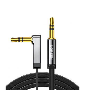 UGREEN kątowy miniJack 3,5mm AUX płaski 2m (czarny) nr 2