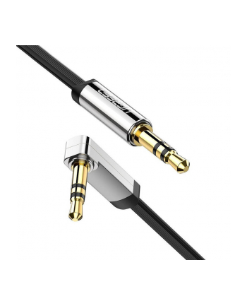 UGREEN kątowy miniJack 3,5mm AUX płaski 2m (czarny) nr 1