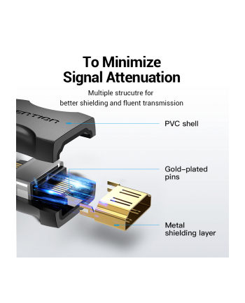 Vention AIRB0 HDMI (żeński) do HDMI (żeński), 4K, 60Hz (czarny)