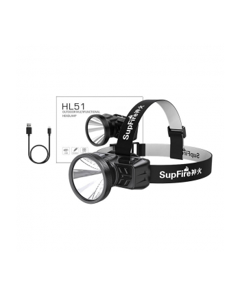 Latarka czołowa Superfire HL51, 160lm, USB