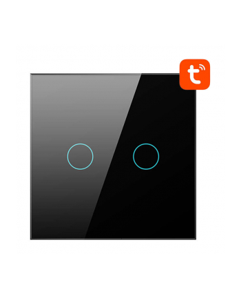 Avatto TS02-(wersja europejska)-B2 Podwójny TUYA (czarny)