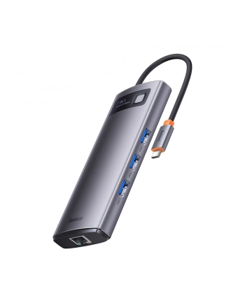 Baseus Metal Gleam Series Hub 7w1, USB-C do 3x USB 3.0 + HDMI + USB-C PD + VGA + Ethernet RJ45