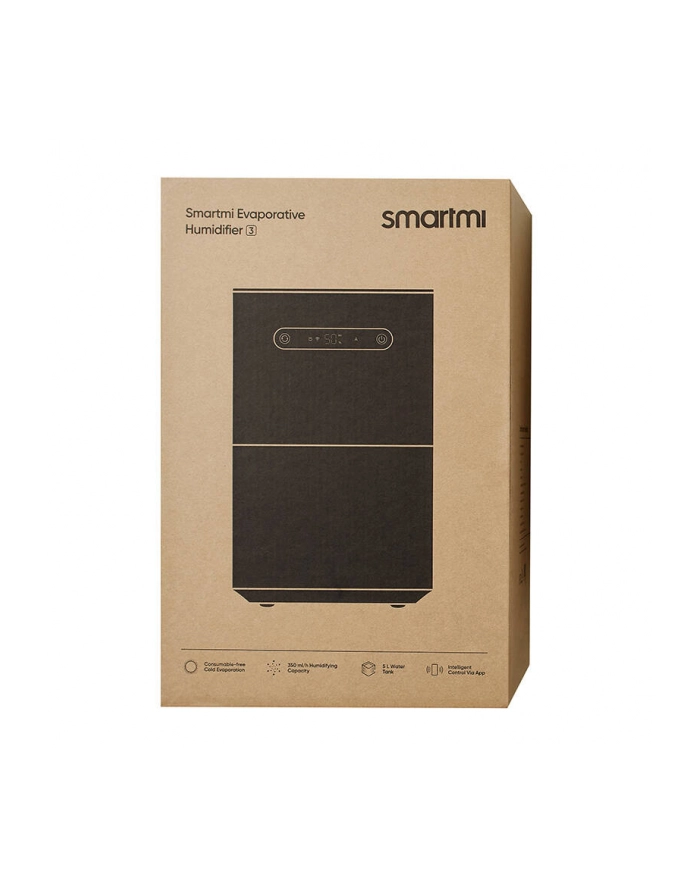 Smartmi Evaporative 3 biały Sposób nawilżania: Ewaporacyjny | Pojemność [ml]: 5000 | Hałas [dB]: 34 | Max. powierzchnia [m2]: 40 | Dodatkowe funkcje: Wi-Fi główny