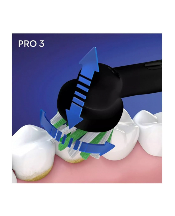 Oral-B Pro 3 3900N Duo czarny/różowy Rodzaj: czerwonyacyjna | Zasilanie: akumulatorowe