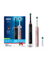 Oral-B Pro 3 3900N Duo czarny/różowy Rodzaj: czerwonyacyjna | Zasilanie: akumulatorowe - nr 1