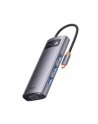 Baseus Metal Gleam Series Hub 7w1, USB-C do 3x USB 3.0 + HDMI + USB-C PD + VGA + Ethernet RJ45 - nr 1
