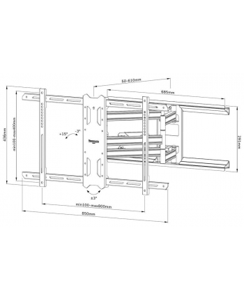 Neomounts by Newstar WL40S-850BL18