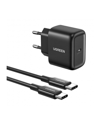 UGREEN CD250, 25W, USB-C (czarny) + kabel USB-C do USB-C, 2m (czarny)