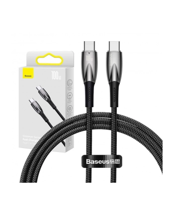 Kabel USB-C do USB-C Baseus Glimmer, 100W, 1m (czarny)