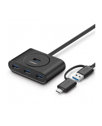 UGREEN 4-portowy USB 3.0 + USB-C 3.1, OTG (czarny) nr 1