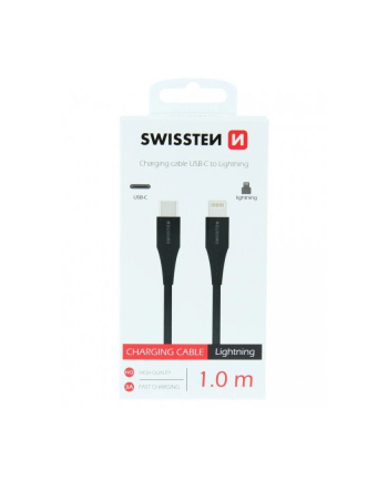 Swissten USB-C - Lightning 1.0m czarny