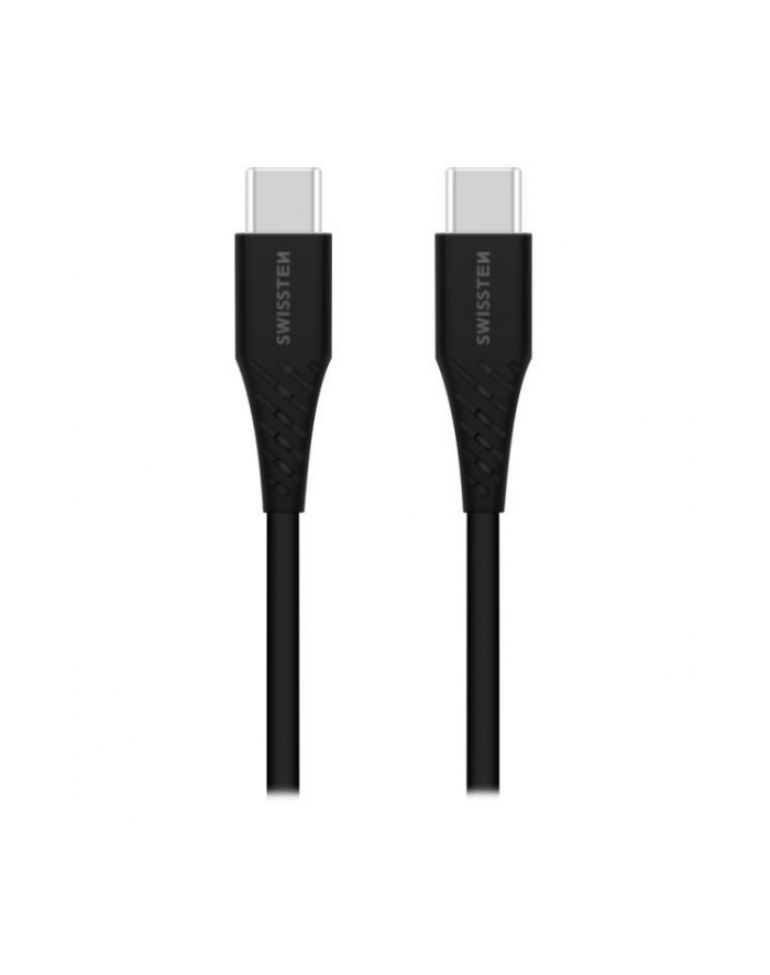 Swissten USB-C - USB-C 0,4m czarny główny