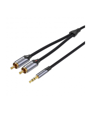 Vention BCNBJ 2 x RCA (Cinch) do miniJack 3.5mm, 5m w oplocie (czarny) nr 1